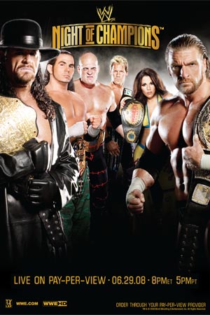 WWE Night of Champions 2008 - Undertaker, Triple H, Chris Jericho, Kane, Mickie James and Matt Hardy