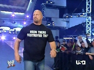 Stone Cold walks around the ring and loud Austin Chants shoot ...