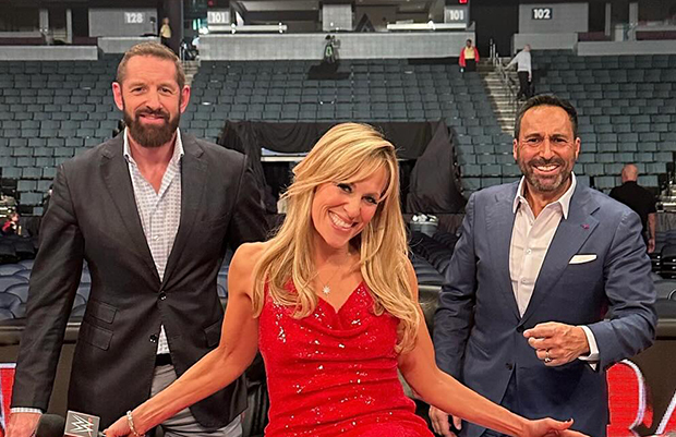 Lilian Garcia, Wade Barrett and Joe Tessitore